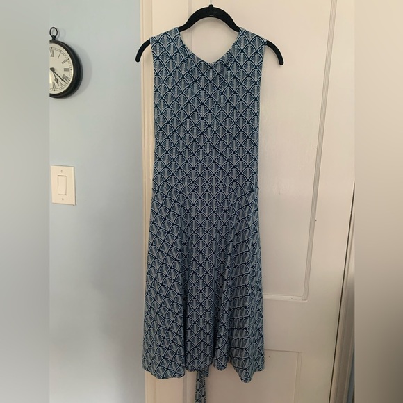 41 Hawthorn Blue Geometric Wrap Dress XXL - Picture 3 of 10